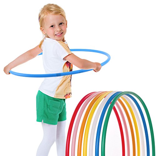 HOOPOMANIA Kinder Hula Hoop Reifen einfarbig [Ø80cm - blau] Hullahuppreifen ab 8 Jahre von hoopomania