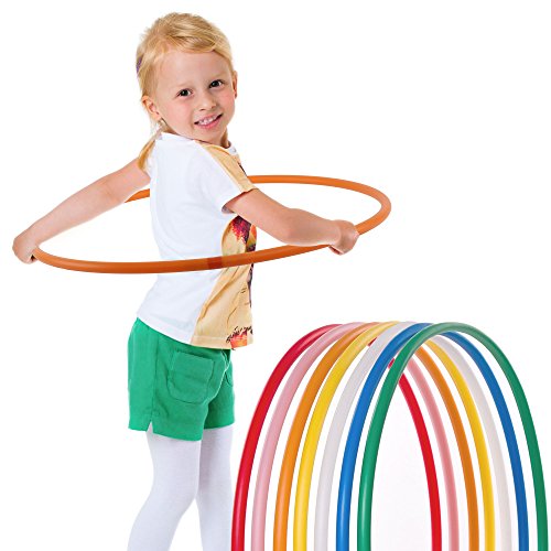 HOOPOMANIA Kinder Hula Hoop Reifen einfarbig [Ø80cm - orange] Hullahuppreifen ab 8 Jahre von hoopomania