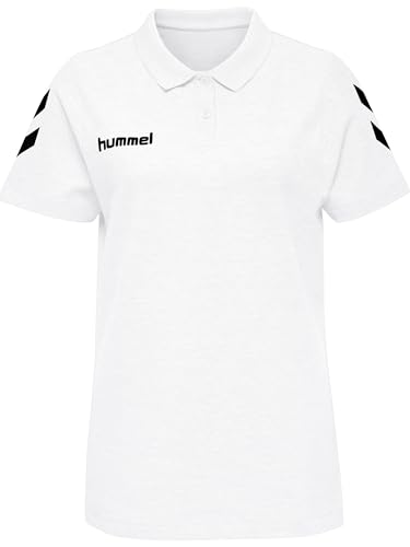 HUMMEL Weiblich HMLGO Cotton Polo Woman Hemd, White, XL von hummel