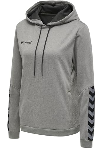 HUMMEL Damen Hmlauthentic Poly Woman Hoodie, Grey Melange, L EU HUMMEL Damen Hmlauthentic Poly Woman Hoodie, Grey Melange, L EU von hummel