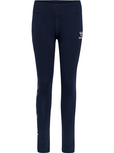 HUMMEL hmlMOVE Grid Cotton Tights Kids Leggings, Marine, 128 von hummel