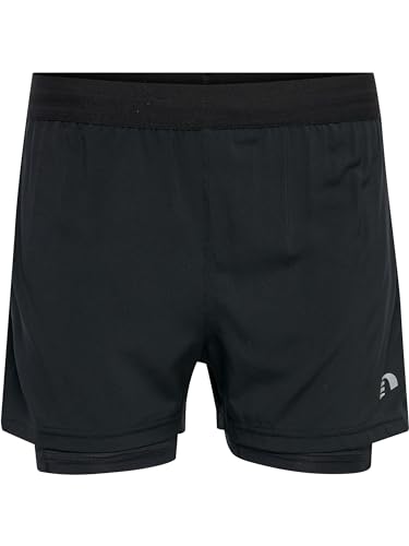 Newline Women's Women CORE 2-IN-1 Shorts, Schwarz, M von Newline