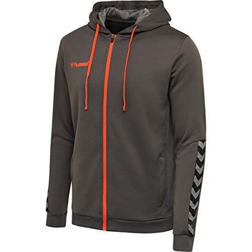 Hummel Herren Hmlauthentic Poly Zip Hoodie, Asphalt, XXL EU von hummel