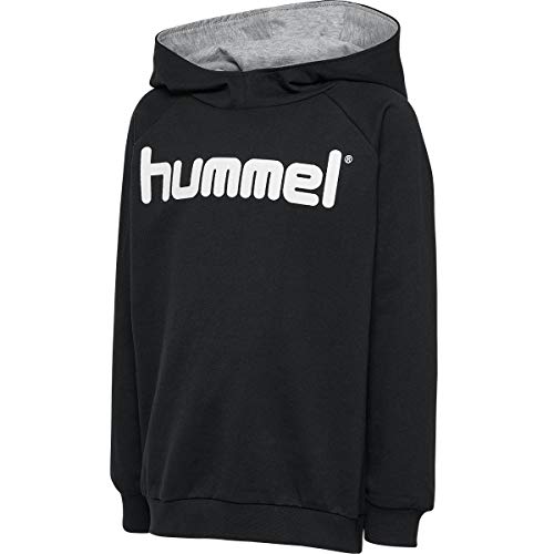 Hummel Kinder HMLGO KIDS COTTON LOGO HOODIE Kapuzenpullover, Schwarz (Black/2001), 152 von hummel