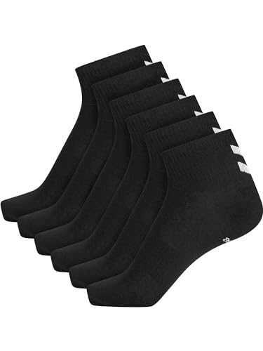 hummel Unisex Socken Chevron 6-Pack Mid Cut Socks 213252 Black 41-45 von hummel