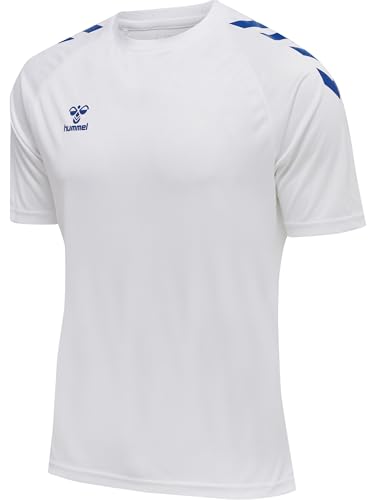 hummel Unisex Hmlcore Xk Core Poly S/S T-Shirt, White/True Blue, S EU hummel Unisex Hmlcore Xk Core Poly S/S T-Shirt, White/True Blue, S EU von hummel