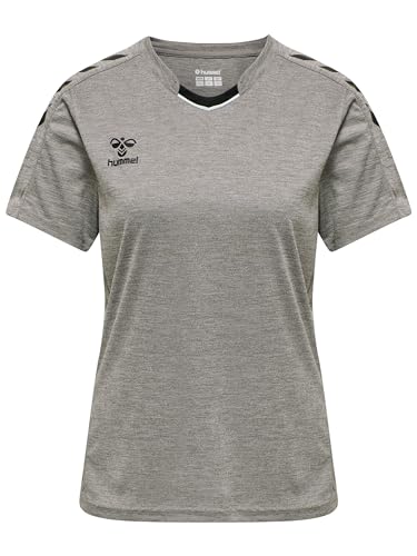 Hummel Damen Hmlcore Xk Poly Jersey S/S Woman T-Shirt, Grey Melange, S EU von hummel