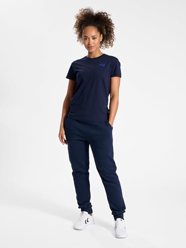 hummel Damen Hmlcourt Cotton T-shirt S/S Woman T Shirt, Marine, M EU hummel Damen Hmlcourt Cotton T-shirt S/S Woman T Shirt, Marine, M EU von hummel