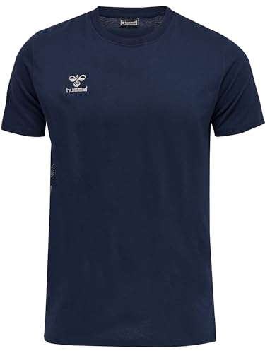 Hummel Herren Hmlmove Grid Cotton S/S T-Shirt, Marine, M EU Hummel Herren Hmlmove Grid Cotton S/S T-Shirt, Marine, M EU von hummel
