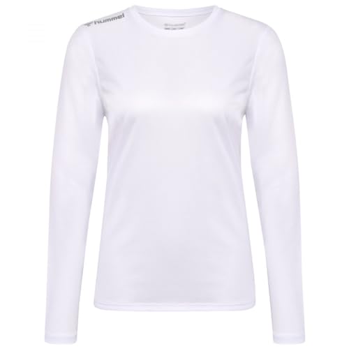 hummel Damen Hmlrun Jersey L/S Woman Blouse, Weiß, S EU von hummel