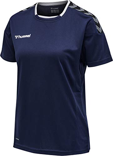 hummel Damen Authentic Poly Jersey Damen S/S Trikot, Marine, 2XL von hummel