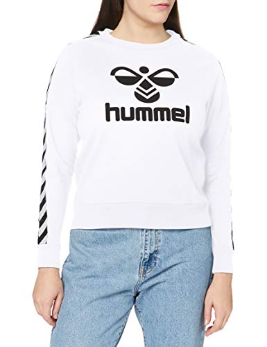 hummel Damen Classic Taped Sweatshirt , weiß, M von hummel