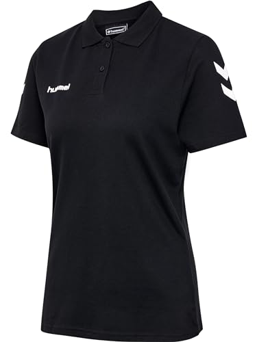 hummel Damen GO Cotton Polo Hemd, Schwarz, XL hummel Damen GO Cotton Polo Hemd, Schwarz, XL von hummel