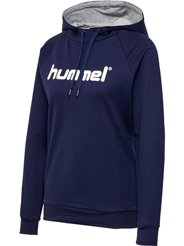 HUMMEL Damen Kapuzenpullover HMLGO COTTON LOGO HOODIE, Marine, S, 203517-7026 HUMMEL Damen Kapuzenpullover HMLGO COTTON LOGO HOODIE, Marine, S, 203517-7026 von hummel