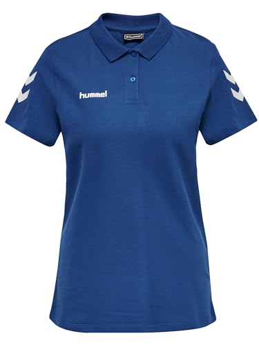 HUMMEL Weiblich HMLGO Cotton Polo Woman Hemd, True Blue, 2XL von hummel