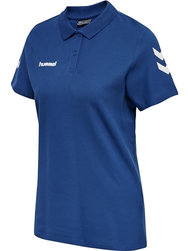 HUMMEL Weiblich HMLGO Cotton Polo Woman Hemd, True Blue, 2XL HUMMEL Weiblich HMLGO Cotton Polo Woman Hemd, True Blue, 2XL von hummel