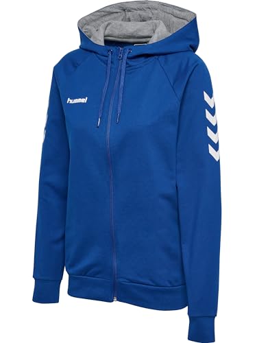 hummel Damen go Cotton Zip Hoodie Kapuzenpullover, True Blue, XS EU hummel Damen go Cotton Zip Hoodie Kapuzenpullover, True Blue, XS EU von hummel