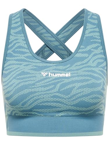 Hummel Damen Hmlmt Saga Seamless Sports Top Yoga Shirt, North Atlantic/Blue Surf Melan, XS EU Hummel Damen Hmlmt Saga Seamless Sports Top Yoga Shirt, North Atlantic/Blue Surf Melan, XS EU von hummel