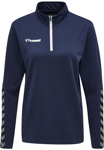 hummel Damen hmlAUTHENTIC Half Zip Sweatshirt Woman, Marine, XS von hummel