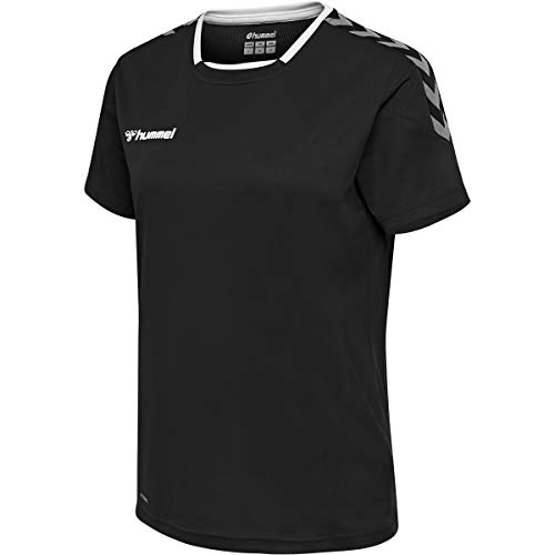 hummel Damen Hmlauthentic Poly Jersey Woman S/S Trikot, Black/White, L EU von hummel