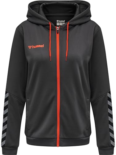 HUMMEL Damen Hmlauthentic Poly Zip Woman Hoodie, Asphalt, L EU von hummel