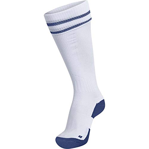 hummel Unisex Element Football Socken, Weiß/True Blau, 27W x 30L EU von hummel