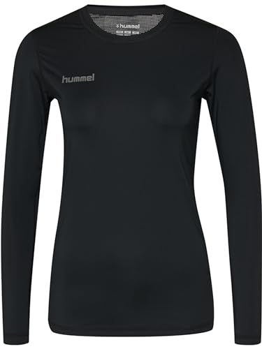 hummel Damen Hml First Performance Kvinder Jersey L/S Shirt, Schwarz, XS EU von hummel