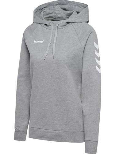 hummel Damen Hmlgo Cotton Hoodie Woman Sweatshirt, Grey Melange, L EU hummel Damen Hmlgo Cotton Hoodie Woman Sweatshirt, Grey Melange, L EU von hummel