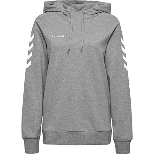 hummel Damen Hmlgo Cotton Hoodie Woman Sweatshirt, Grey Melange, L EU von hummel