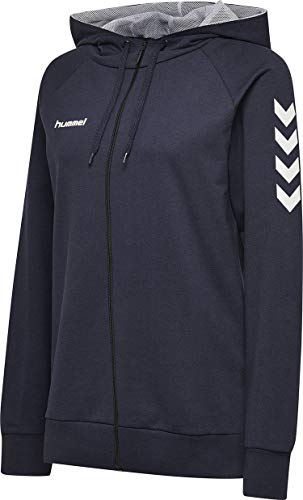 hummel Damen Hmlgo Cotton Zip Hoodie Woman Sweatshirt, Marine, XXL EU von hummel