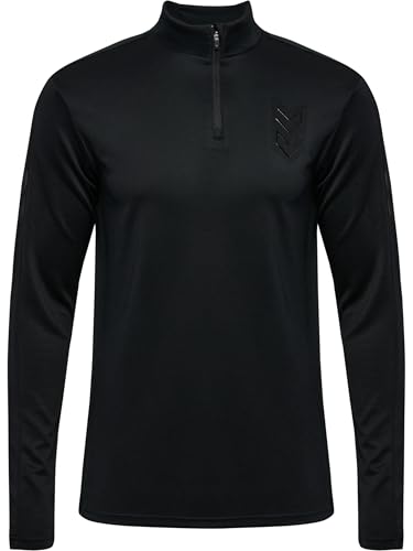 hummel Hmlactive Pl Half Zip Herren Multisport Sweatshirt Mit Kurzem Reißverschluss Mit Beecool Technologie von hummel