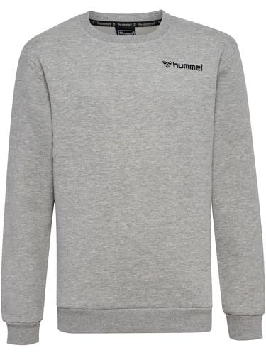 hummel Unisex Kinder Hmlmover Cotton Kids Sweatshirt, Grey Melange, 176 EU von hummel