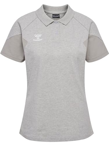 hummel Damen Hmltravel Woman Polo Shirt, Light Grey Melange, XL EU von hummel