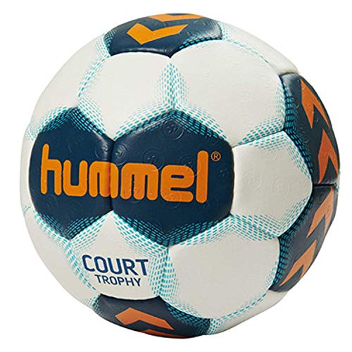 hummel Kinder Court Trophy Handball, White/Poseidon/Oriole, 1 von hummel