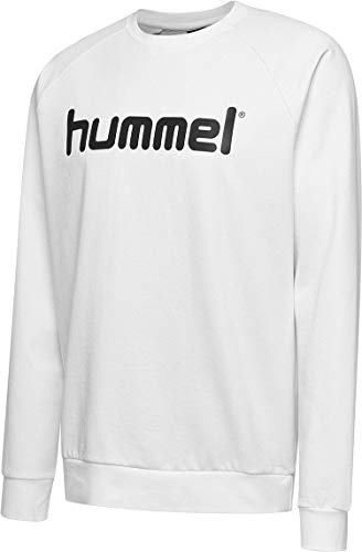 hummel Kinder GO Kids Cotton Logo Sweatshirt, Weiß, 164 von hummel