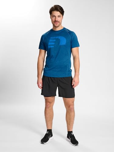 hummel Newline Herren Orlando T-Shirt Laufbekleidung Laufshirt Blau - L hummel Newline Herren Orlando T-Shirt Laufbekleidung Laufshirt Blau - L von hummel