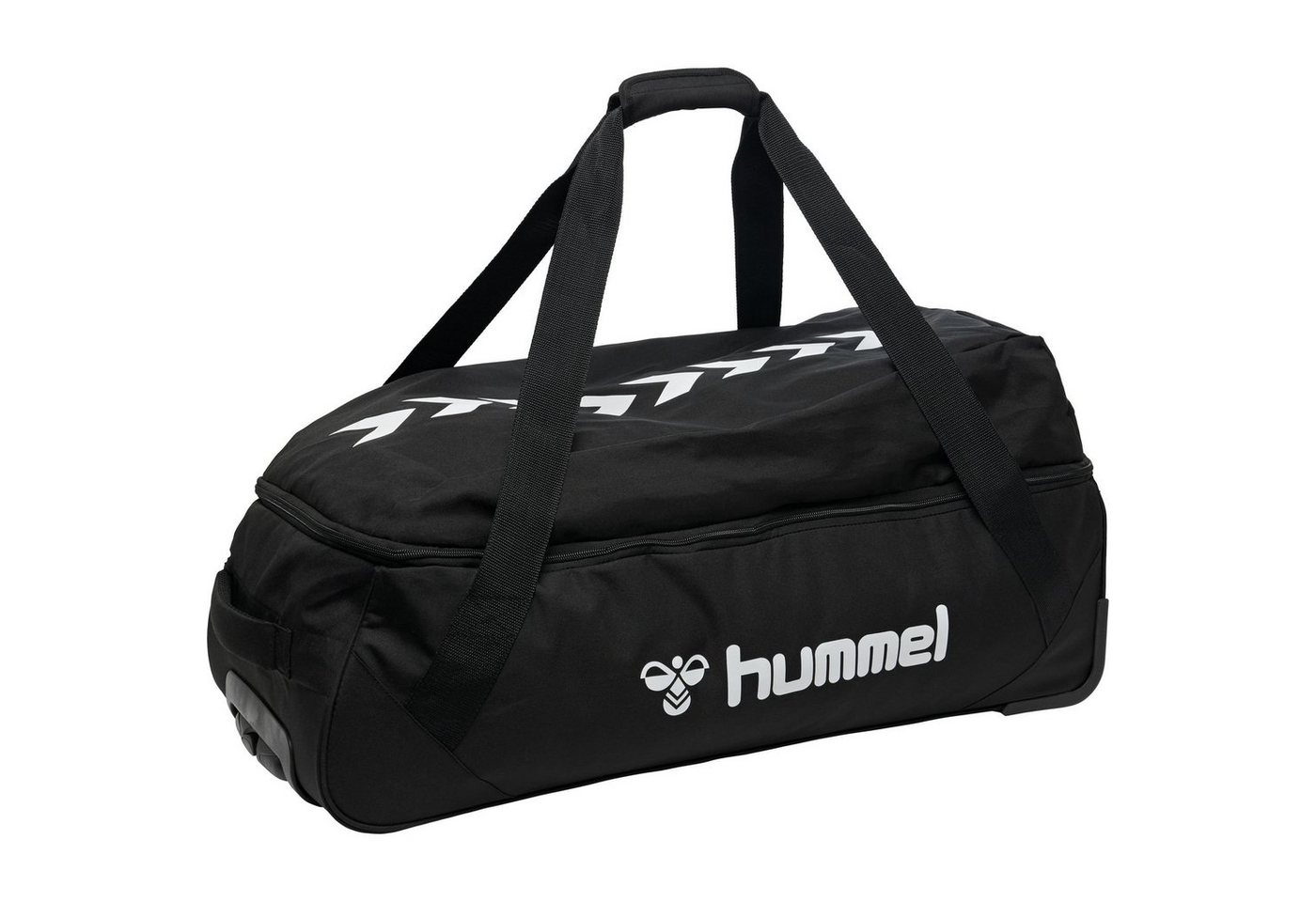 hummel Sporttasche Trolleytasche Reisetasche S-L mit Rollen Trainingstasche CORE (casual), 5147 in Schwarz von hummel