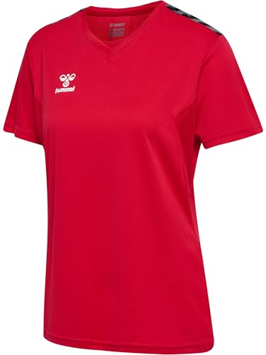 hummel Damen Hmlauthentic Pl Jersey S/S Woman Shirt, True Red, S EU hummel Damen Hmlauthentic Pl Jersey S/S Woman Shirt, True Red, S EU von hummel