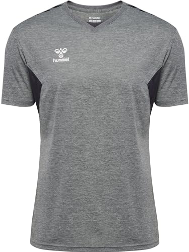 hummel Herren Hmlauthentic Pl Jersey S/S Shirt, Grey Melange, 3XL EU hummel Herren Hmlauthentic Pl Jersey S/S Shirt, Grey Melange, 3XL EU von hummel