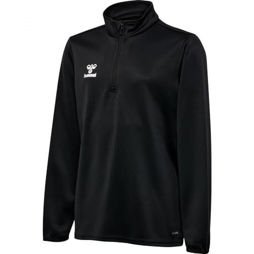 hummel Uni_Kids Hmlessential Half-Zip Kids Hooded Sweatshirt, Schwarz, 164 EU hummel Uni_Kids Hmlessential Half-Zip Kids Hooded Sweatshirt, Schwarz, 164 EU von hummel