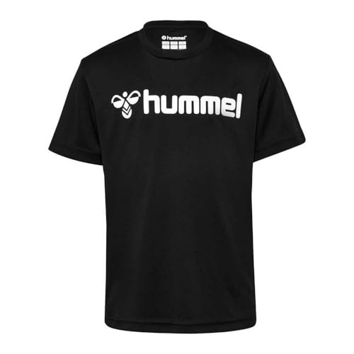 hummel Unisex Kinder Hmllogo Jersey S/S Kids T-Shirt, Schwarz, 128 EU von hummel