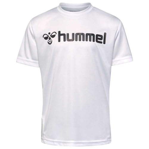 hummel Unisex Kinder Hmllogo Jersey S/S Kids T-Shirt, Weiß, 128 EU von hummel