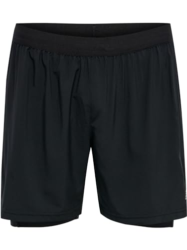 Newline Men's Men CORE 2-IN-1 Shorts, Schwarz, 2XL von Newline