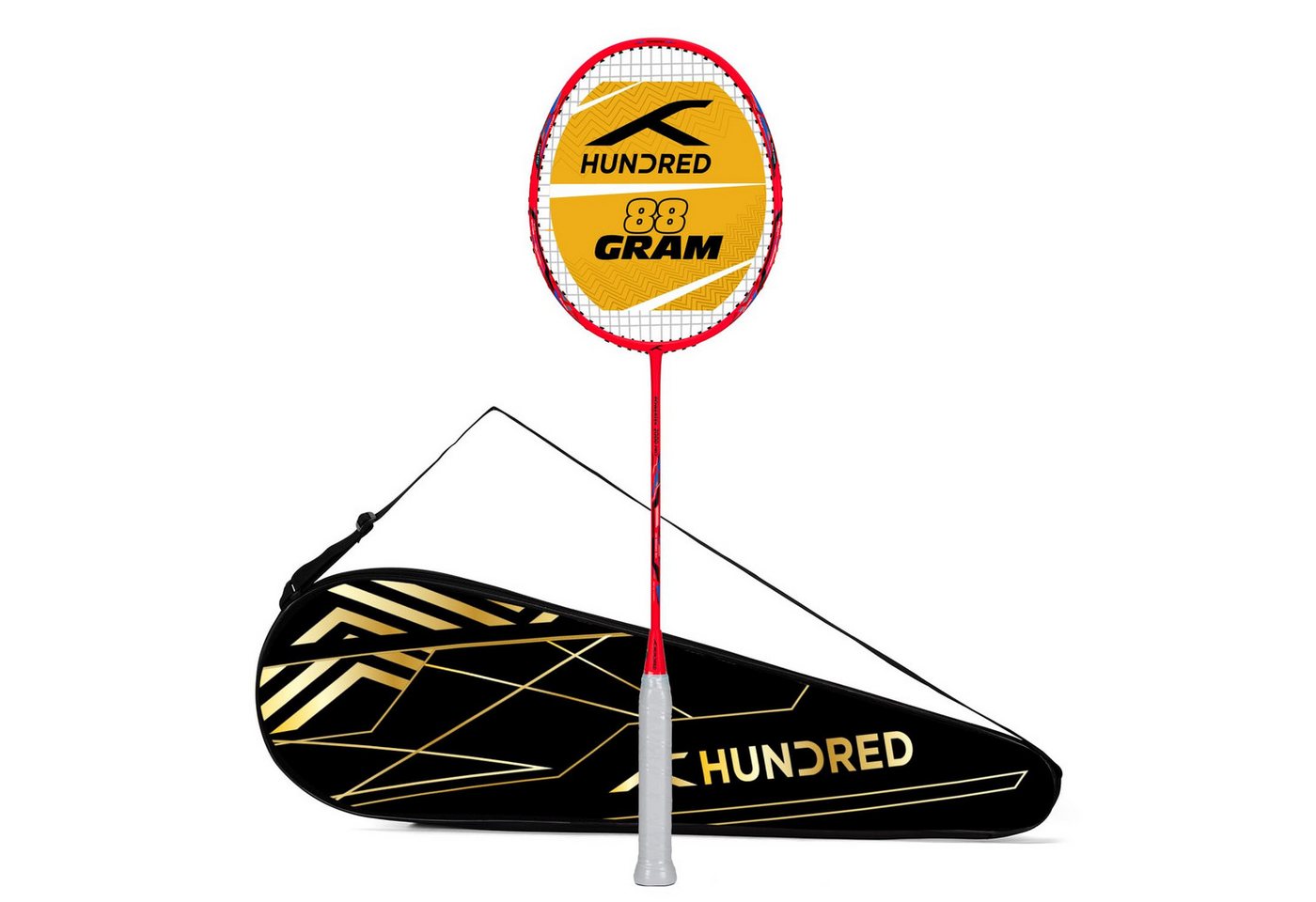 hundred Badmintonschläger POWERTEK 2000 PRO Schläger mit Vollbespannung, Bespannung, Graphit, (Badmintonschläger mit Vollbesaitung, Maximale Saitenspannung - 22-24lbs), leichtes Profi-Squash hundred Badmintonschläger POWERTEK 2000 PRO Schläger mit Vollbespannung, Bespannung, Graphit, (Badmintonschläger mit Vollbesaitung, Maximale Saitenspannung - 22-24lbs), leichtes Profi-Squash von hundred