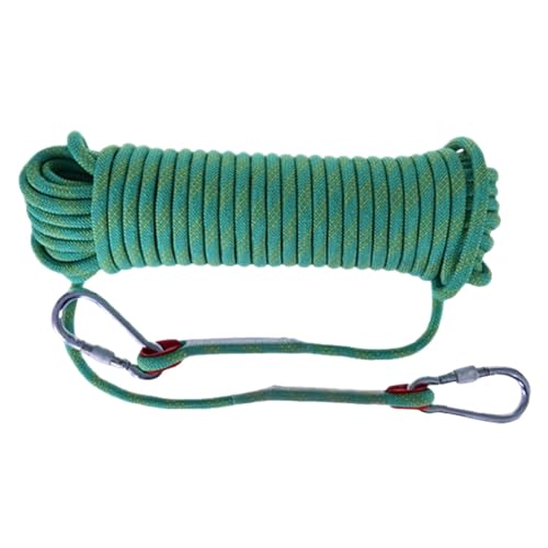 hxoity 8mm Outdoor-Kletterseil 32ft 49ft 66ft 82ft 98ft 115ft 131ft 148ft 164ft 328ft 656ft Statisches Kletterseil Zum Wandern Bergsteigen Ausbildung Rettung Feuerflucht(Green,8mm x 50m) von hxoity