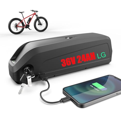 Ebike Akku 36V 24AH Lithium Ionen Fahrrad Batterie mit Ladegerät für 700W 500W 350W 250W Motor, ebike Conversion kit von hxrfoak