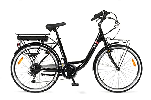 i-Bike Unisex – Erwachsene City Easy Urban, Elektrofahrrad mit unterstützter Pedalunterstützung, Schwarz, Einheitsgröße i-Bike Unisex – Erwachsene City Easy Urban, Elektrofahrrad mit unterstützter Pedalunterstützung, Schwarz, Einheitsgröße von i-Bike
