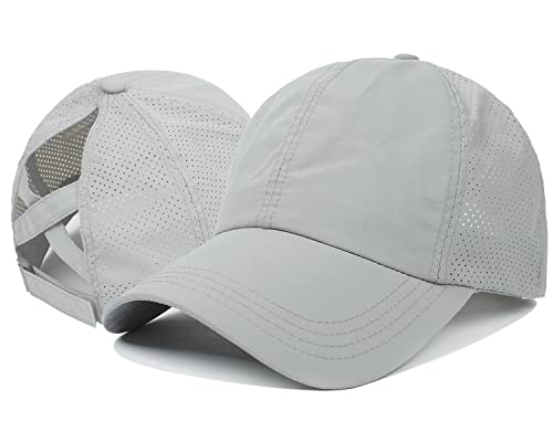 iEasey Damen Mädchen Pferdeschwanz Baseballkappe Sport Mesh Sonnenblende Hut UV-Schutz Tennis Golf Visier Laufen Lange Schirm Sonnenhut Verstellbar Atmungsaktiv Sommer Kappe für Reisen iEasey Damen Mädchen Pferdeschwanz Baseballkappe Sport Mesh Sonnenblende Hut UV-Schutz Tennis Golf Visier Laufen Lange Schirm Sonnenhut Verstellbar Atmungsaktiv Sommer Kappe für Reisen von iEasey