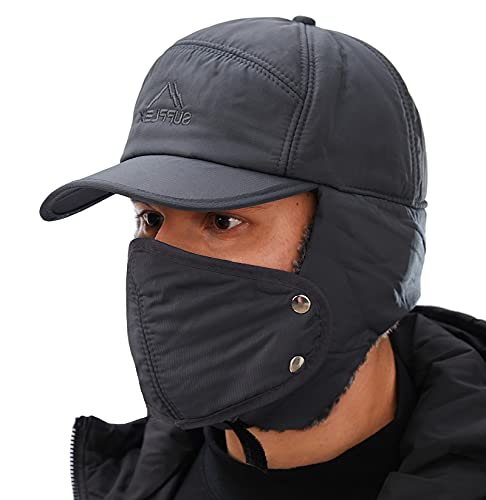 iEasey Herren Warm Wintermütze mit Ohrenwärmer Masken Fliegermütze Mütze Herren Winter Schirmmütze Russische Mütze Fahrrad Mütze Herren Winter Cap für Skaten Snowboarden Radfahren iEasey Herren Warm Wintermütze mit Ohrenwärmer Masken Fliegermütze Mütze Herren Winter Schirmmütze Russische Mütze Fahrrad Mütze Herren Winter Cap für Skaten Snowboarden Radfahren von iEasey