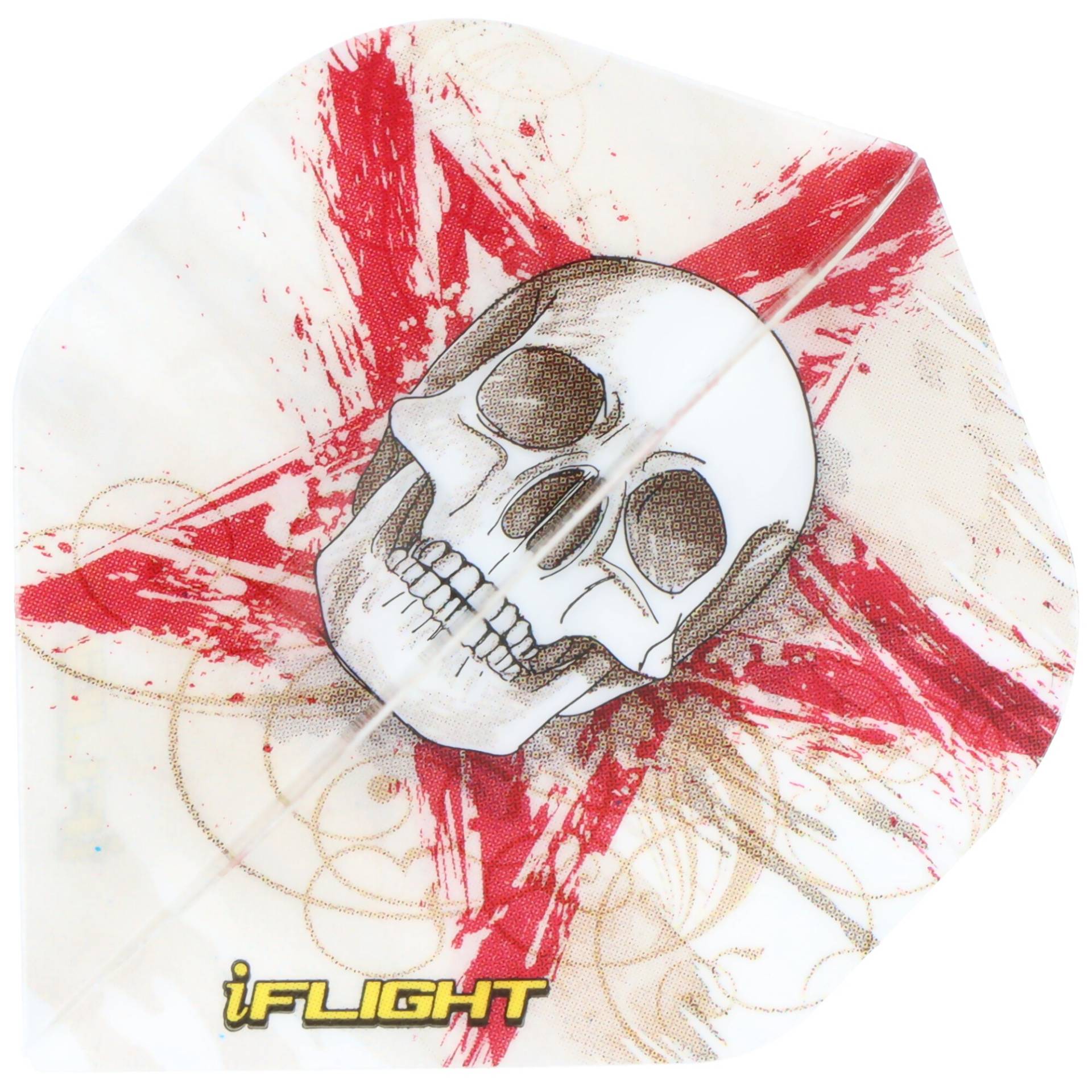 Totenkopf Dart Flights Skull, grau rot, No2, 3 Flights Totenkopf Dart Flights Skull, grau rot, No2, 3 Flights von iFLIGHT